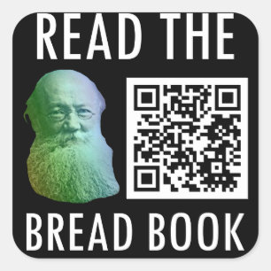 Read the Bread Book Square Sticker