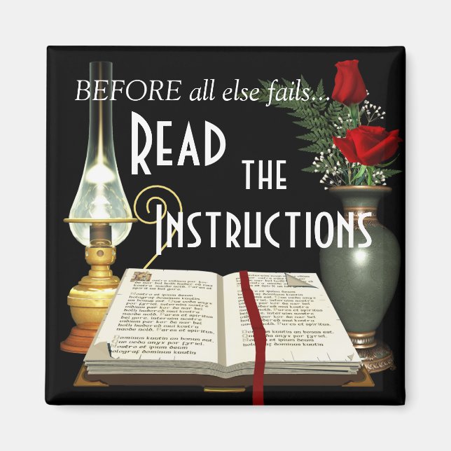 Read the Instructions Bible Magnets (Front)