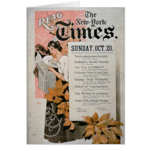 'Read The New York Times' (colour litho)