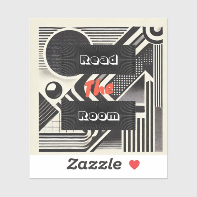 Read the Room Retro Custom-Cut Vinyl Sticker (Sheet)