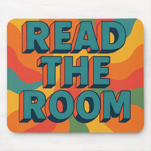 Read The Room Retro Mouse Pad (Front)
