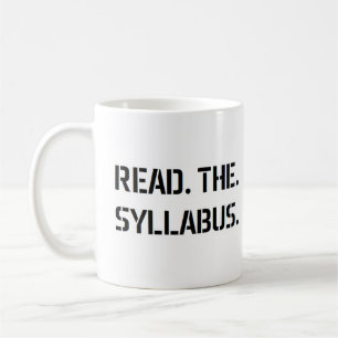 read the syllabus coffee mug