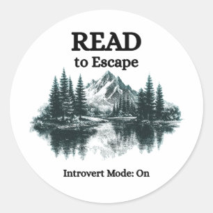 Read to Escape - Introvert Mode: On Sticker