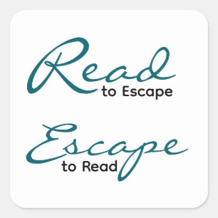 Read to Escape Sticker   Literary Gift