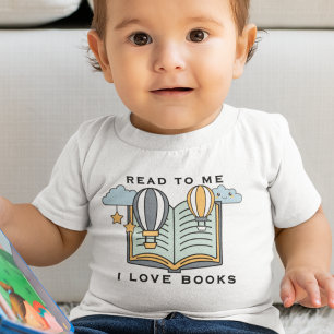 Read To Me - Book and Hot Air Balloons Baby Bodysuit