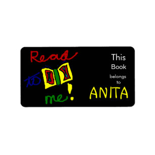 Read to Me - Personalised  Rectangular Bookplate Label