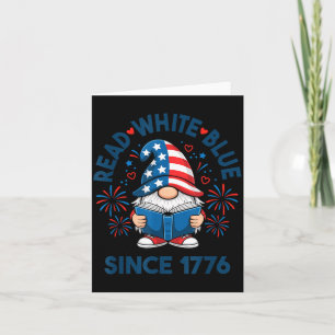 Read White Blue Since 1776 Gnome Books Card