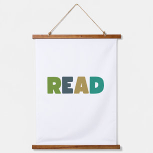 read. Wood Topped Wall Tapestry