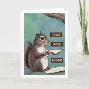 Read, Write, Repeat, Miss You My Friend Card