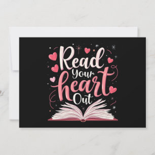 Read Your Heart Out Teacher Reading Book Lover Invitation