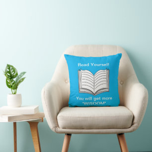 Read Yourself Inspirational Quote Cushion