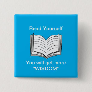 Read Yourself Inspirational Read 15 Cm Square Badge
