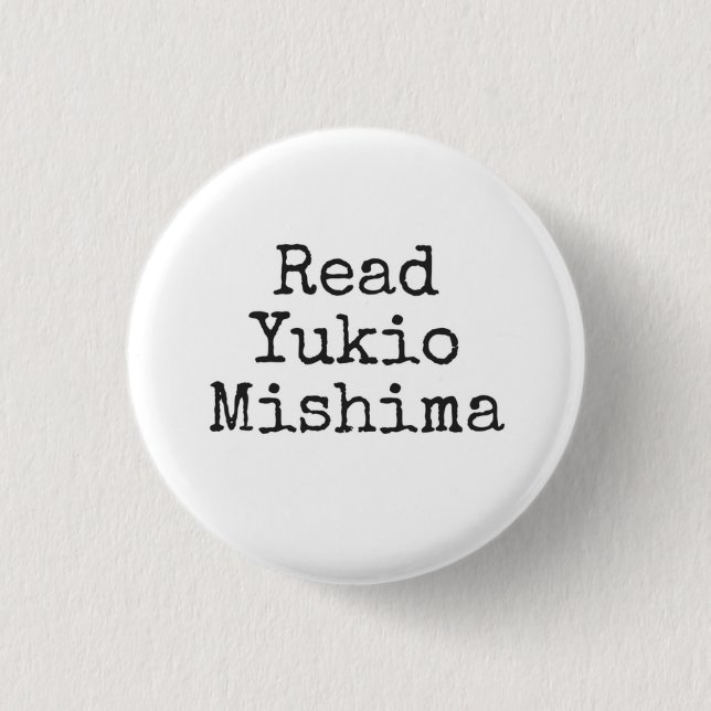 Read Yukio Mishima 3 Cm Round Badge (Front)
