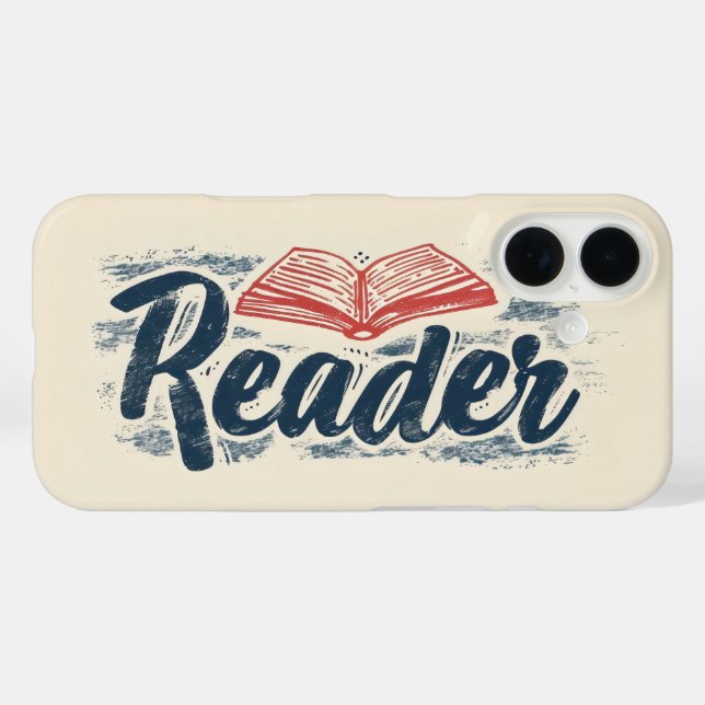 Reader Book Slogan Case-Mate iPhone Case (Back (Horizontal))