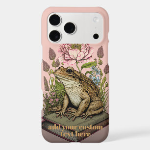 Reader Frog on Book Wildflower Cottagecore Custom