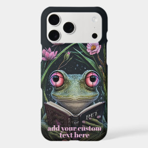 Reader Frog on Book Wildflower Cottagecore Custom