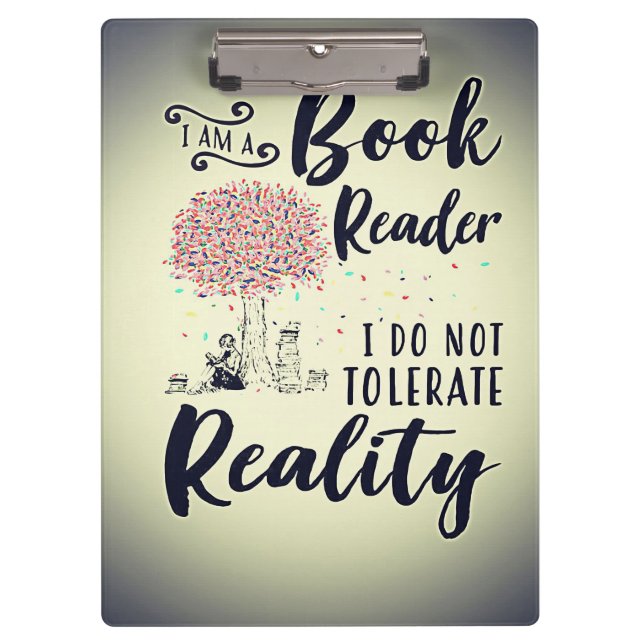 Reader Gift I Am A Book Reader Clipboard (Front)