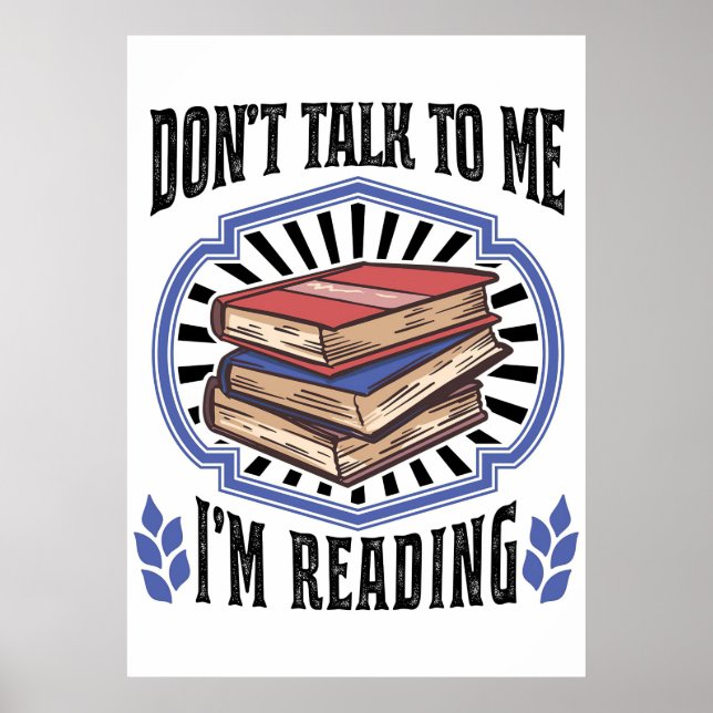 Reader Gift I Am Reading Books Poster (Front)
