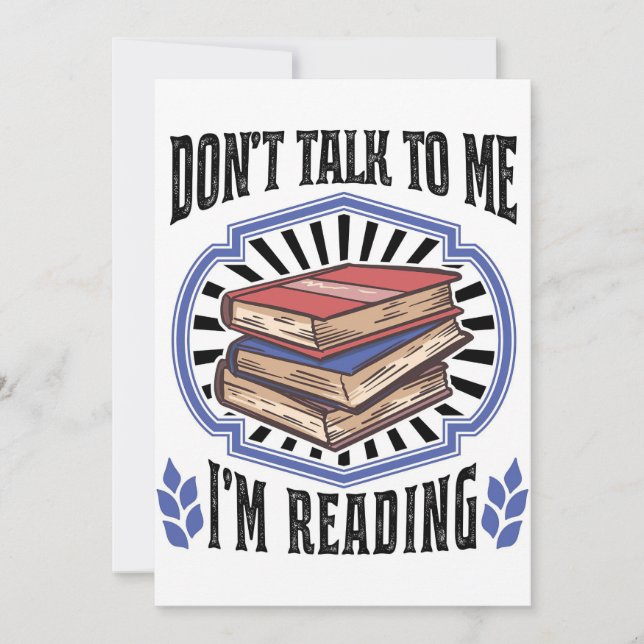 Reader Gift I Am Reading Books Thank You Card (Front)