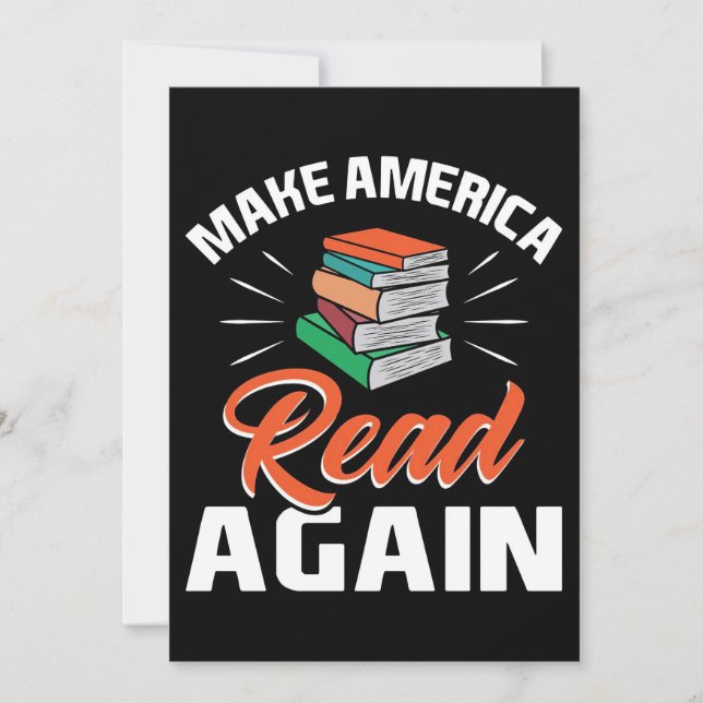 Reader Gift Make America Read Again Invitation (Front)