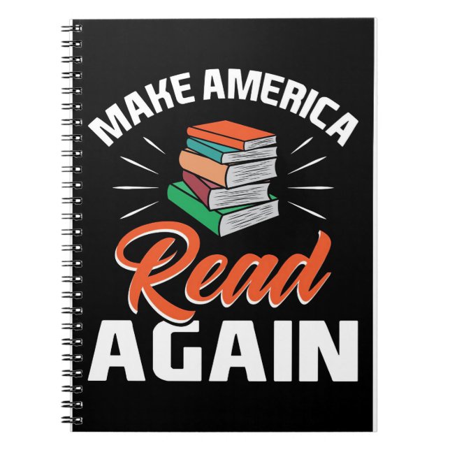 Reader Gift Make America Read Again Notebook (Front)