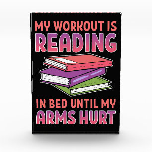 Reader Gift My Workout Is Reading In Bed Photo Block