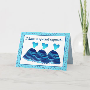 READER Invitation Blue Dresses with leaf trim