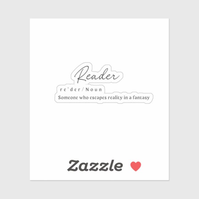 Reader W/ Definition Sticker (Sheet)