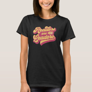 Readers Are Leaders Boho Leopard Book Back To Sch T-Shirt
