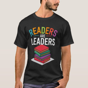 Readers Are Leaders - Colourful Book Design T-Shirt