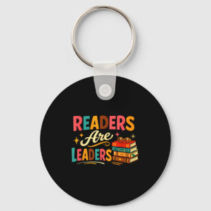 Readers are leaders fun bookworms book lovers key ring