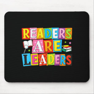 Readers are leaders funny reading book lover mouse pad