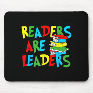 Readers are leaders reading book lover teacher kid mouse pad