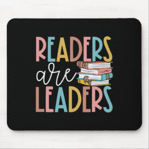 Readers Are Leaders Reading Book Lovers Teacher Wo Mouse Pad