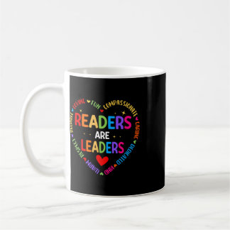 Readers Are Leaders Reading Teacher Women Kids Boo Coffee Mug