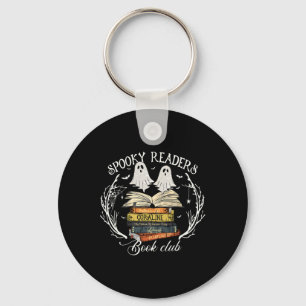Readers Book Club Teacher Funny Ghost Happy Hallow Key Ring
