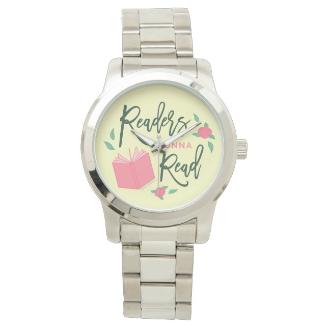 Readers Gonna Read Bookish Floral Watch (Front)