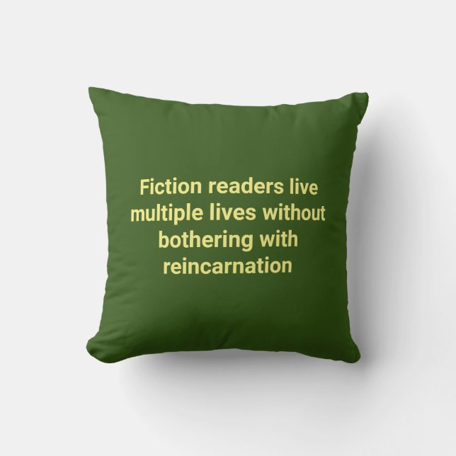 Readers' Throw Pillow Comes in 10 Colour Choices! (Front)