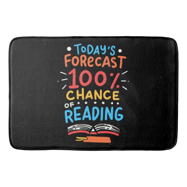 Reading - 100% Chance of Reading Bath Mat (Front)
