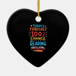 Reading - 100% Chance of Reading Ceramic Ornament