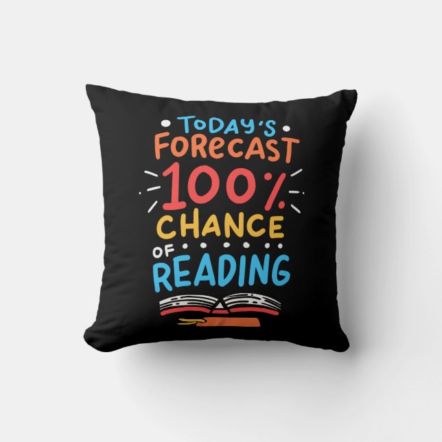 Reading - 100% Chance of Reading Cushion (Front)