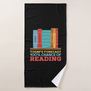 Reading - 100% Chance of Reading Funny Book Bath Towel