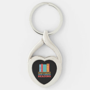 Reading - 100% Chance of Reading Funny Book Key Ring