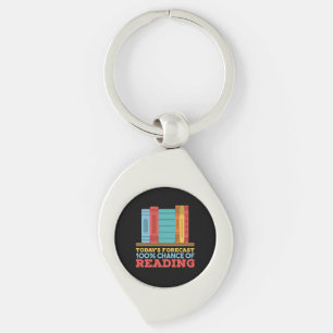 Reading - 100% Chance of Reading Funny Book Key Ring