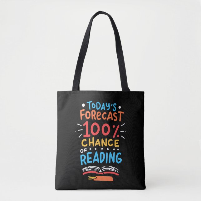 Reading - 100% Chance of Reading Tote Bag (Front)