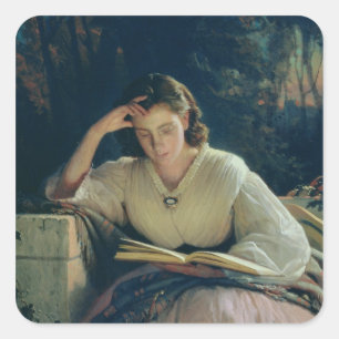 Reading , 1863 square sticker