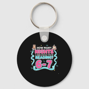 Reading 67 Meme Englieacher Funny 67 Book Lover Hu Key Ring