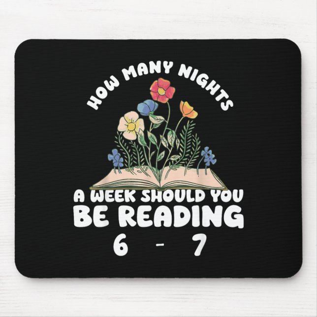 Reading 67 Meme Englieacher Funny 67 Book Lover Hu Mouse Pad (Front)