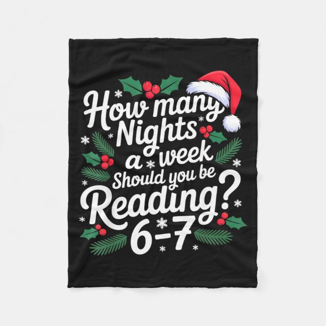 Reading 67 Meme Englieacher Funny 67 Christmas  Fleece Blanket (Front)