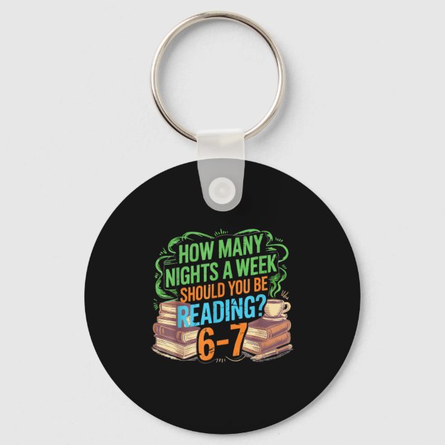 Reading 67 Meme Englieacher Funny 67 Librarian  Key Ring (Front)